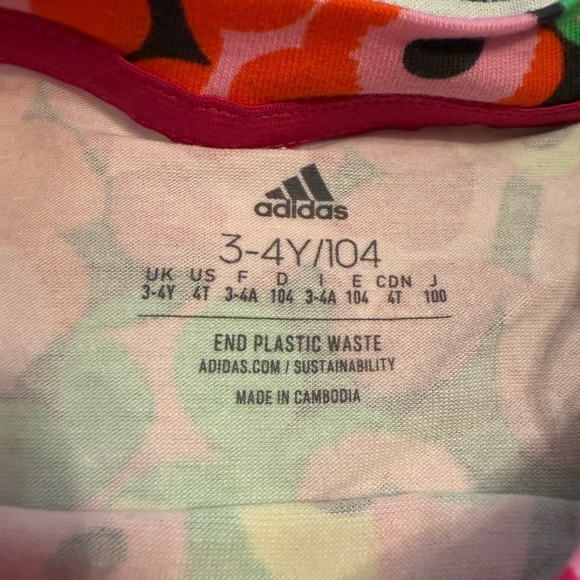 Adidas Kids' Marimekko Frost Pink Floral Tee and Pink Leggings - NWT - Size 4T - Picture 9 of 13